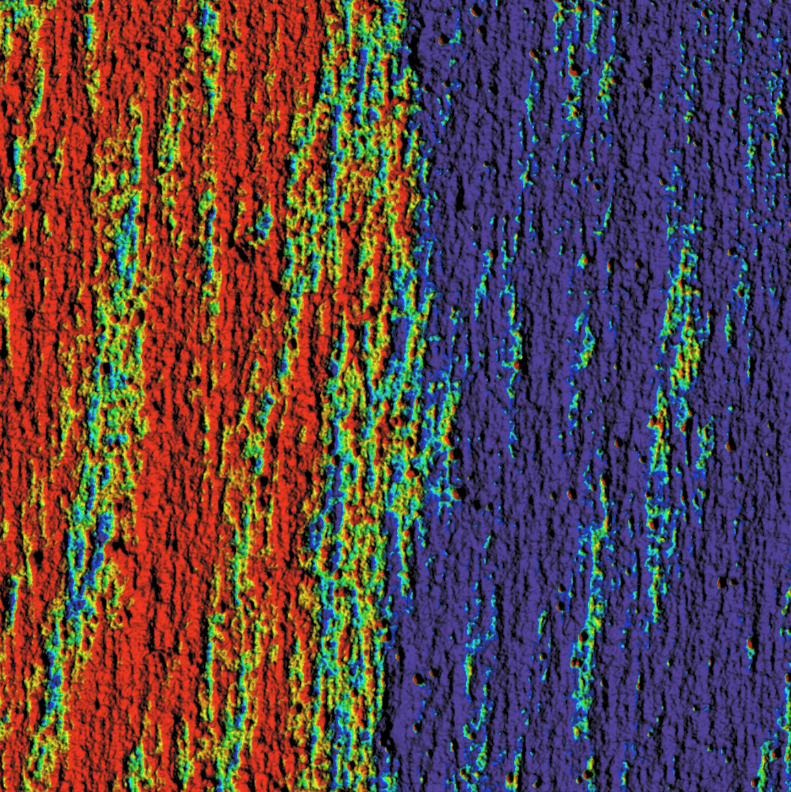 graphene height map 0.2-1 nm pseudo color interferometry